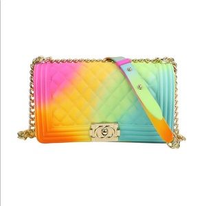 Our “Rainbow Matte” Bag&Slippers Set